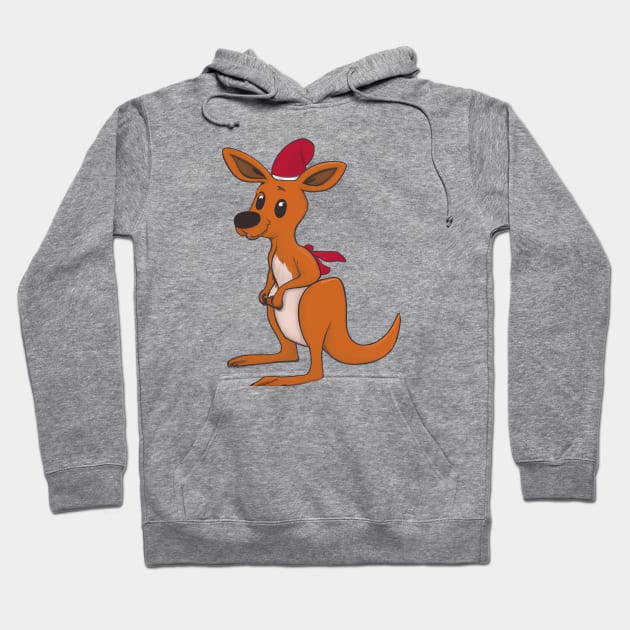 Cute Kangaroo Drawing Hoodie by Play Zoo